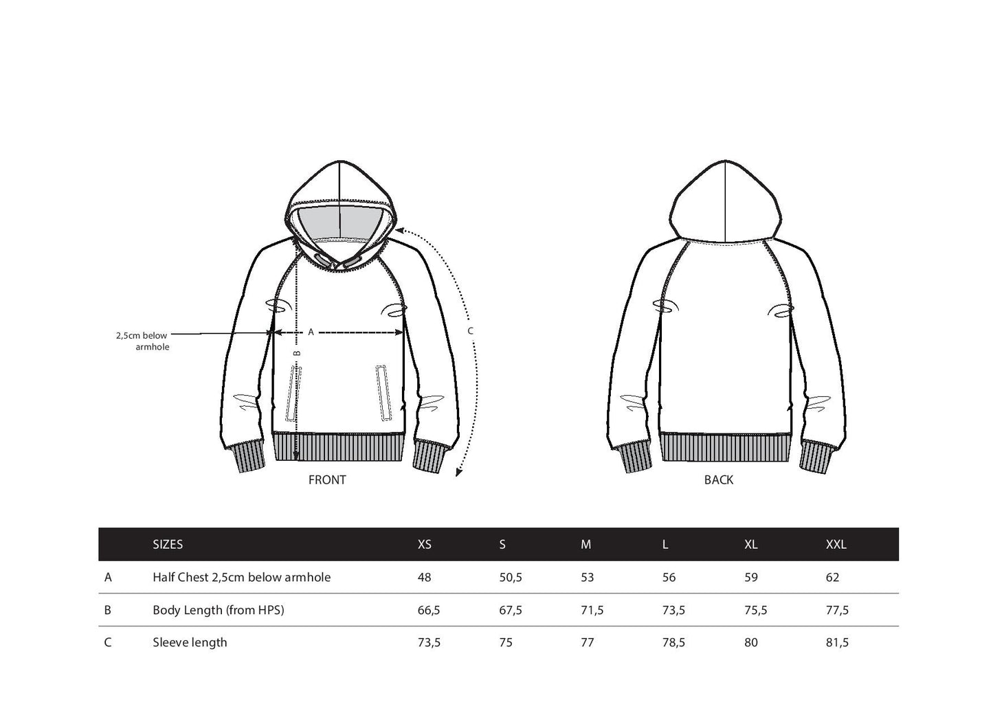 Hoody Organic Line FH Westküste Heide - Schwarz